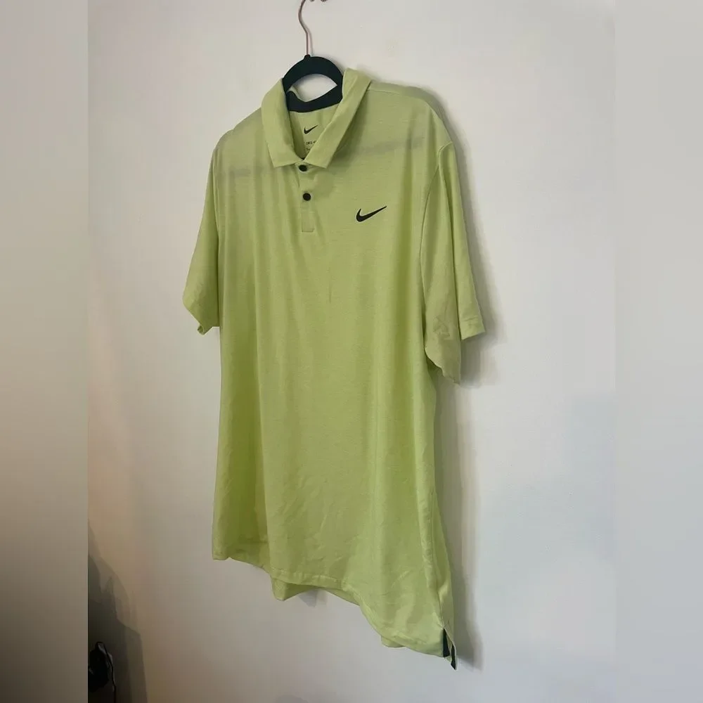 Nike Dri-FIT Tour Men's Golf Polo xlarge Light Lemon Twist/Black